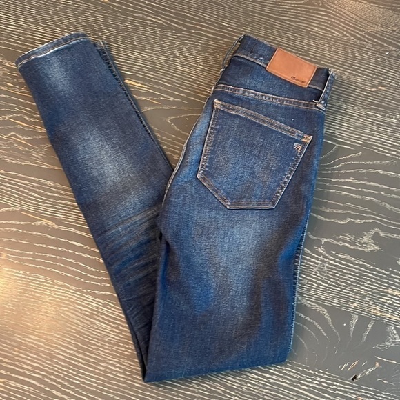 Madewell 9” High Riser Skinny Skinny Blue Denim Jeans Size 25 - Picture 1 of 15